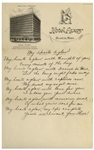 Moe Howard Handwritten Poem to His Family Entitled My Hearts Aglow! -- From the 1930s on Boston Hotel Stationery -- Single Page Measures 6 x 9.5 -- Near Fine